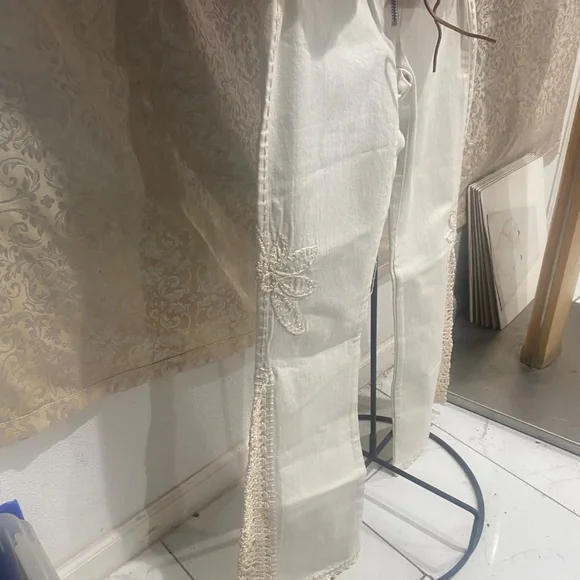 Parasuco Vintage Hand Stitched Embellished Denim Sz 27 - Picture 6 of 13